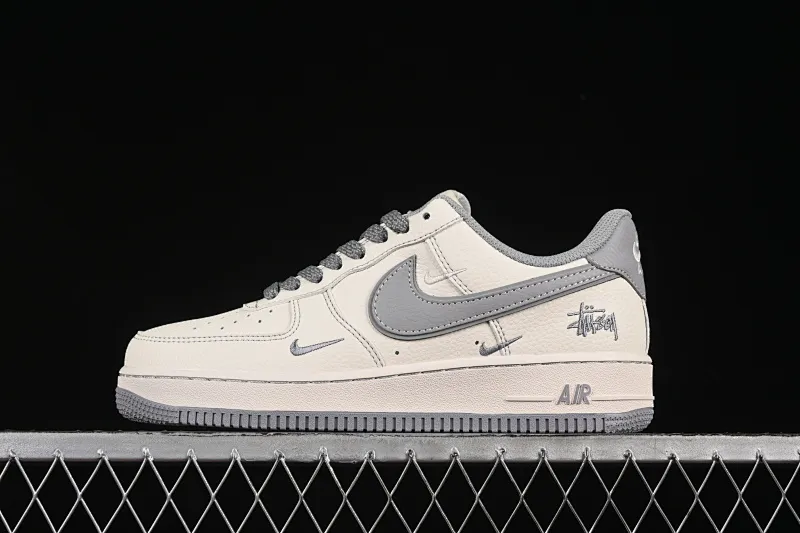 All categories Nk Air Force 1 Air Force series Nk Air Force 1 Low Air Force low-top Nike Air Force 1'07 Low Stusi co-branded beige gray small three hooks Air Force 1 low-top casual sneakers HH7518-060